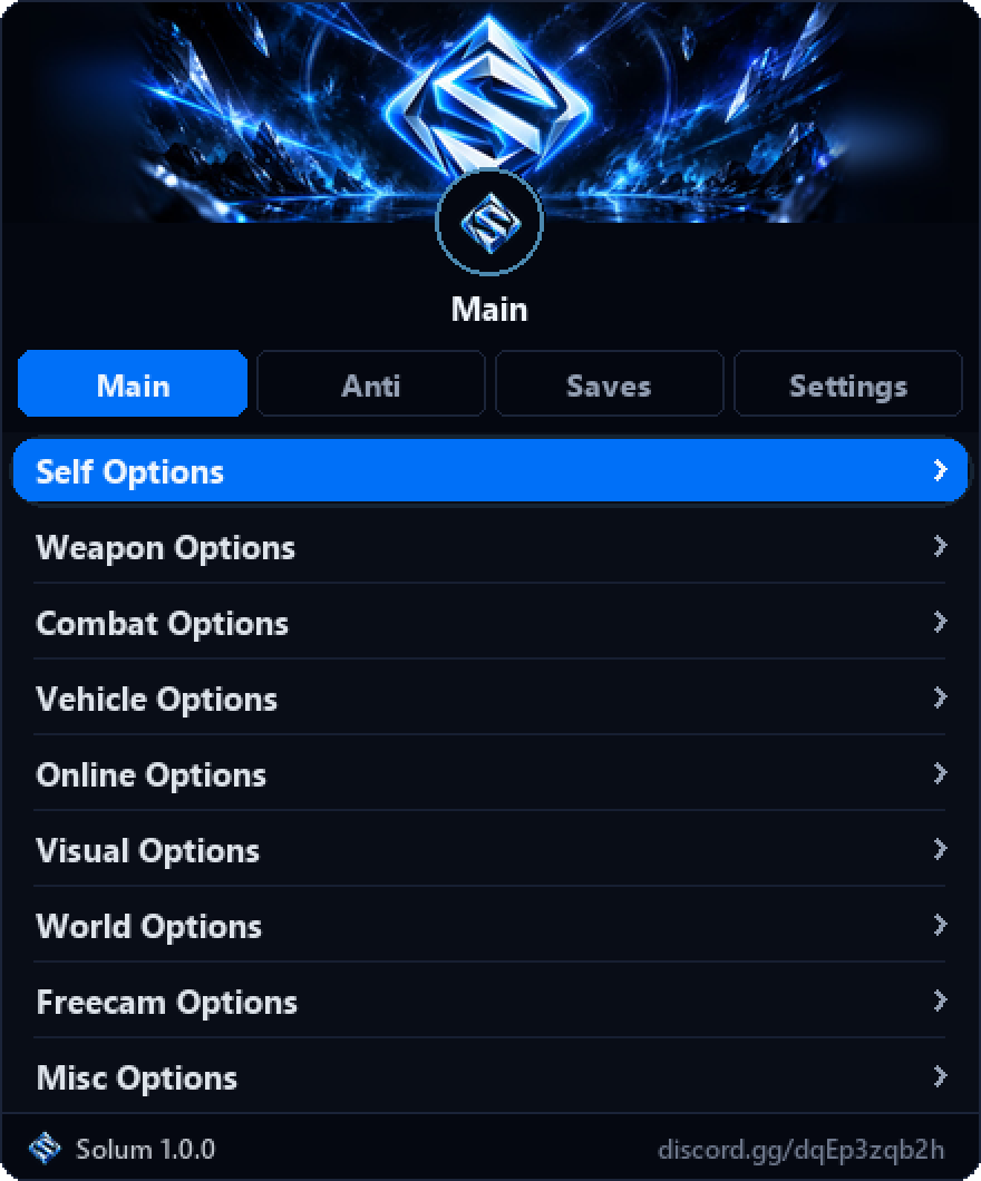 Solum, open on the Main page